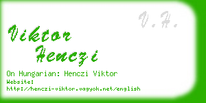 viktor henczi business card